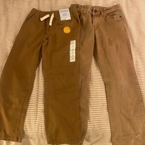2 pair of boys khaki pants